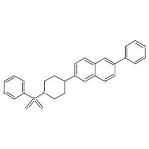 6-(Pyridin-4-yl)-2-[1-(pyridine-3-sulfonyl)piperidin-4-yl]-1,8-naphthyridine结构式