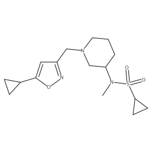 N-{1-[(5-cyclopropyl-1,2-oxazol-3-yl)methyl]piperidin-3-yl}-N-methylcyclopropanesulfonamide Structure
