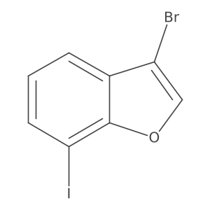 3-Bromo-7-iodobenzofuran结构式
