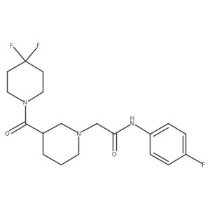 2-[3-(4,4-difluoropiperidine-1-carbonyl)piperidin-1-yl]-N-(4-fluorophenyl)acetamide Structure