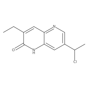 7-(1-Chloroethyl)-3-ethyl-1,5-naphthyridin-2(1H)-one结构式