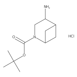 Tert-butyl 4-amino-2-azabicyclo[3.1.1]heptane-2-carboxylate hydrochloride结构式
