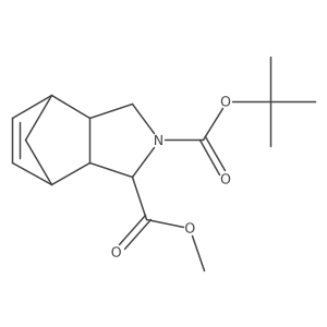 2-(tert-Butyl) 1-methyl (1S,3aR,4S,7R,7aS)-1,3,3a,4,7,7a-hexahydro-2H-4,7-methanoisoindole-1,2-dicarboxylate结构式