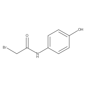 2-bromo-N-(4-hydroxyphenyl)acetamide结构式