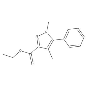 Ethyl 1,4-dimethyl-5-phenyl-1H-pyrazole-3-carboxylate Structure