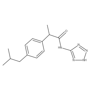 2-[4-(2-methylpropyl)phenyl]-N-(2H-tetrazol-5-yl)propanamide Structure