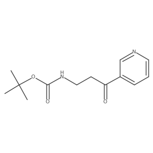 tert-butyl N-[3-oxo-3-(pyridin-3-yl)propyl]carbamate结构式