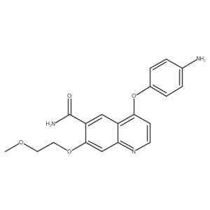 4-(4-Aminophenoxy)-7-(2-methoxyethoxy)quinoline-6-carboxamide结构式