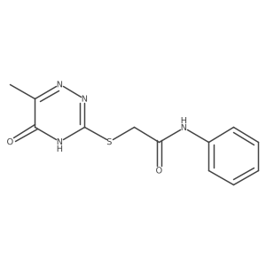 2-(5-Hydroxy-6-methyl-[1,2,4]triazin-3-ylsulfanyl)-N-phenyl-acetamide Structure