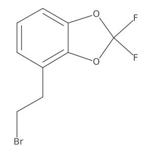 4-(2-bromoethyl)-2,2-difluoro-2H-1,3-benzodioxole结构式
