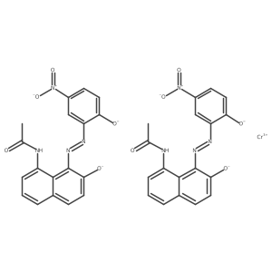 2-Naphthalenolate, 8-(acetylamino)-1-[2-(5-nitro-2-olatophenyl)diazenyl]-, chromium(3+) salt (2:1)结构式