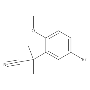 2-Methoxy-5-bromo-alpha,alpha-dimethylbenzylcyanide结构式
