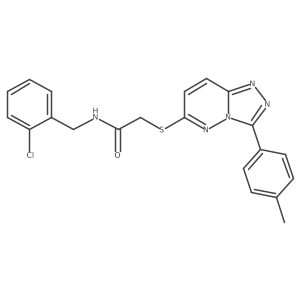 N-(2-chlorobenzyl)-2-((3-(p-tolyl)-[1,2,4]triazolo[4,3-b]pyridazin-6-yl)thio)acetamide结构式