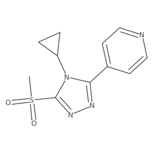4-(4-Cyclopropyl-5-methanesulfonyl-4H-[1,2,4]triazol-3-yl)-pyridine Structure