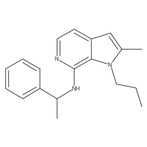 1h-Pyrrolo[2,3-c]pyridin-7-amine,2-methyl-n-[(1s)-1-phenylethyl]-1-propyl- Structure