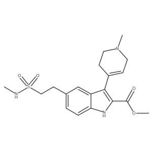 methyl 3-(1-methyl-3,6-dihydro-2H-pyridin-4-yl)-5-[2-(methylsulfamoyl)ethyl]-1H-indole-2-carboxylate结构式