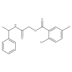 [(1-Phenylethyl)carbamoyl]methyl 2,5-dichlorobenzoate Structure