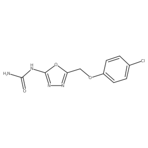 N-[5-[(4-Chlorophenoxy)methyl]-1,3,4-oxadiazol-2-yl]urea结构式