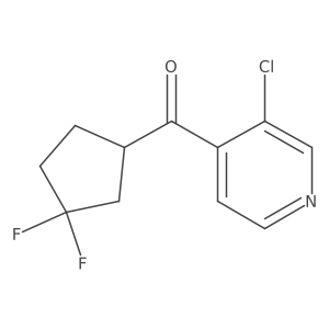 (3-Chloro-4-pyridinyl)(3,3-difluorocyclopentyl)methanone结构式