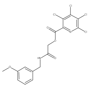 3,4,5,6-Tetrachloropicolinic acid [2-keto-2-(m-anisylamino)ethyl] ester结构式