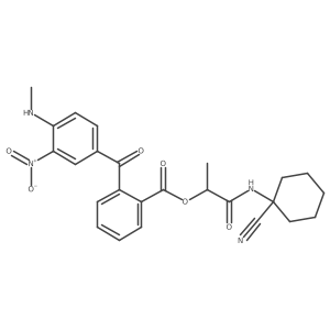 1-[(1-Cyanocyclohexyl)carbamoyl]ethyl 2-[4-(methylamino)-3-nitrobenzoyl]benzoate Structure