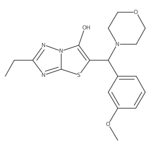 2-Ethyl-5-((3-methoxyphenyl)(morpholino)methyl)thiazolo[3,2-b][1,2,4]triazol-6-ol Structure