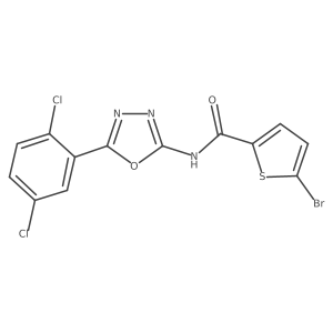 5-bromo-N-[5-(2,5-dichlorophenyl)-1,3,4-oxadiazol-2-yl]thiophene-2-carboxamide结构式