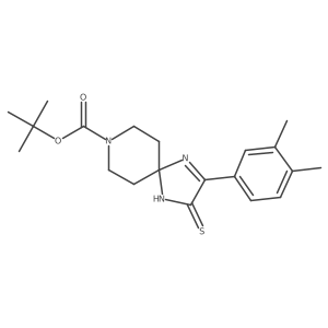 Tert-butyl 2-(3,4-dimethylphenyl)-3-thioxo-1,4,8-triazaspiro[4.5]dec-1-ene-8-carboxylate Structure