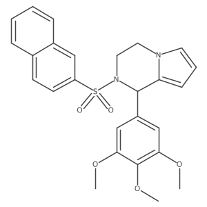 2-(Naphthalen-2-ylsulfonyl)-1-(3,4,5-trimethoxyphenyl)-1,2,3,4-tetrahydropyrrolo[1,2-a]pyrazine结构式
