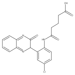5-[4-chloro-2-(3-oxo-2H-quinoxalin-2-yl)anilino]-5-oxopentanoic acid Structure