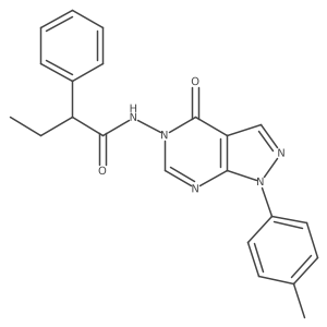 N-(4-oxo-1-(p-tolyl)-1H-pyrazolo[3,4-d]pyrimidin-5(4H)-yl)-2-phenylbutanamide结构式