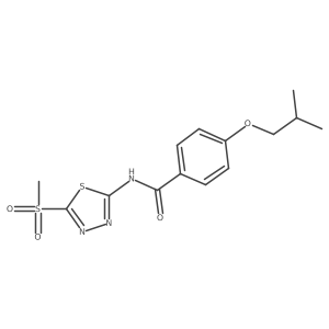 4-(2-methylpropoxy)-N-[5-(methylsulfonyl)-1,3,4-thiadiazol-2-yl]benzamide结构式