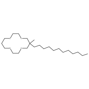 6-Dodecyl-6-methyl-1,4,8,11-tetraoxacyclotetradecane结构式