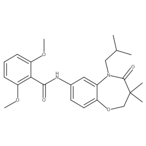 N-(5-isobutyl-3,3-dimethyl-4-oxo-2,3,4,5-tetrahydrobenzo[b][1,4]oxazepin-7-yl)-2,6-dimethoxybenzamide结构式