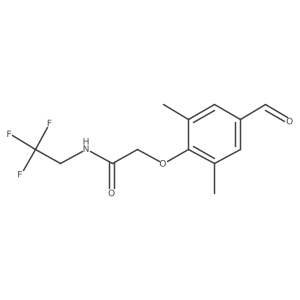 2-(4-formyl-2,6-dimethylphenoxy)-N-(2,2,2-trifluoroethyl)acetamide结构式