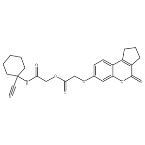 [(1-cyanocyclohexyl)carbamoyl]methyl 2-({4-oxo-1H,2H,3H,4H-cyclopenta[c]chromen-7-yl}oxy)acetate Structure