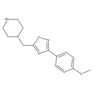 1-{[3-(4-Methoxyphenyl)-1,2,4-oxadiazol-5-YL]methyl}piperazine Structure