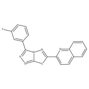 2-[3-(3-Fluorophenyl)[1,2,4]triazolo[3,4-b][1,3,4]thiadiazol-6-yl]quinoline结构式