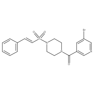1-(5-Bromopyridine-3-carbonyl)-4-(2-phenylethenesulfonyl)piperazine Structure