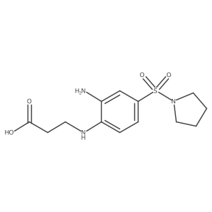 N-[2-Amino-4-(pyrrolidin-1-ylsulfonyl)phenyl]-beta-alanine结构式