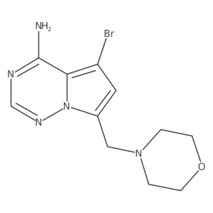 5-Bromo-7-(morpholin-4-ylmethyl)pyrrolo[2,1-f][1,2,4]triazin-4-amine Structure