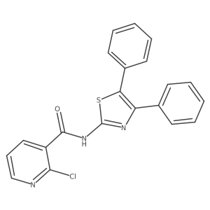 2-chloro-N-(4,5-diphenyl-1,3-thiazol-2-yl)pyridine-3-carboxamide结构式