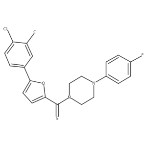 (5-(3,4-Dichlorophenyl)furan-2-yl)(4-(4-fluorophenyl)piperazin-1-yl)methanethione Structure