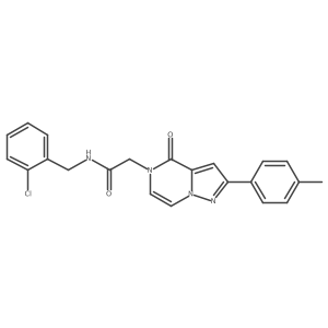 N-(2-chlorobenzyl)-2-(4-oxo-2-(p-tolyl)pyrazolo[1,5-a]pyrazin-5(4H)-yl)acetamide结构式