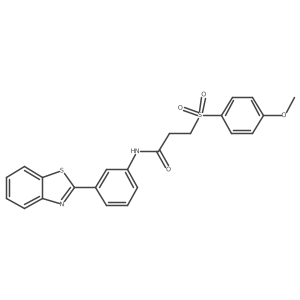 N-(3-(benzo[d]thiazol-2-yl)phenyl)-3-((4-methoxyphenyl)sulfonyl)propanamide结构式