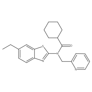N-(6-ethylbenzo[d]thiazol-2-yl)-N-(pyridin-2-ylmethyl)cyclohexanecarboxamide结构式