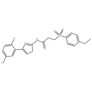 N-(4-(2,5-dichlorophenyl)thiazol-2-yl)-3-((4-methoxyphenyl)sulfonyl)propanamide Structure