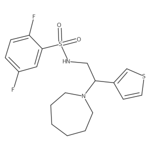 N-(2-(azepan-1-yl)-2-(thiophen-3-yl)ethyl)-2,5-difluorobenzenesulfonamide Structure