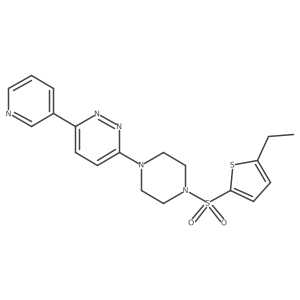 3-{4-[(5-Ethylthiophen-2-yl)sulfonyl]piperazin-1-yl}-6-(pyridin-3-yl)pyridazine结构式