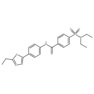 4-(diethylsulfamoyl)-N-[4-(5-ethyl-1,3,4-oxadiazol-2-yl)phenyl]benzamide结构式